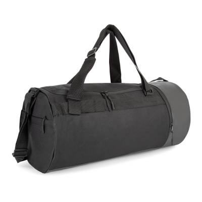 Tubular sports bag with separate shoe compartment